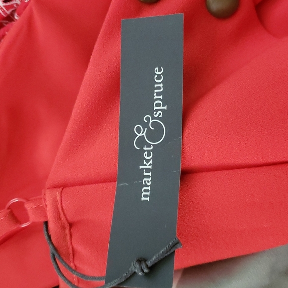 Market and Spruce dress. Coral Red in color size S - Picture 5 of 6